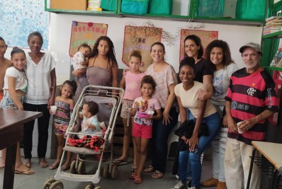CRAS Fischer promove tarde especial para famílias de crianças inscritas na oficina de artesanato