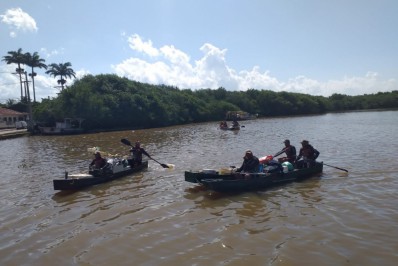 Pescadores percorrem 84km do Rio Itabapoana, por conta da Expedição Irmãos da Pesca