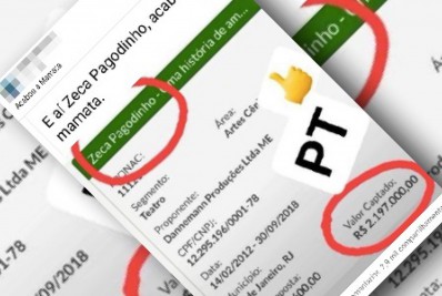 Zeca Pagodinho não recebeu milhões de reais pela Lei Rouanet por musical