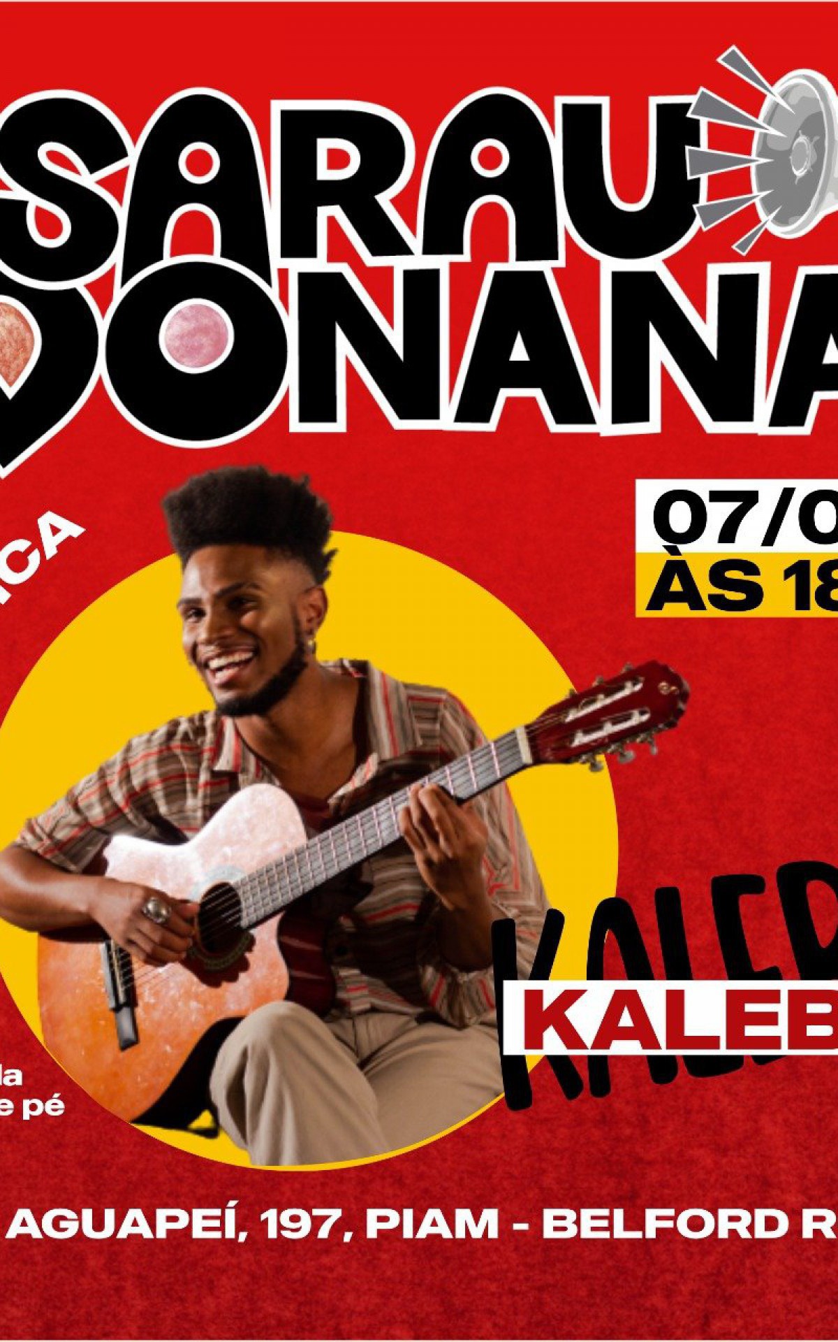 O cantor e compositor ser&aacute; uma das atra&ccedil;&otilde;es do Sarau Donana