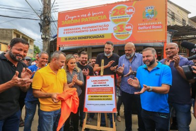 Prefeito Waguinho lança obras em três bairros em Belford Roxo