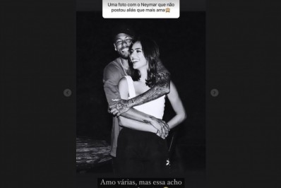 Bruna Biancardi posta foto agarradinha com Neymar