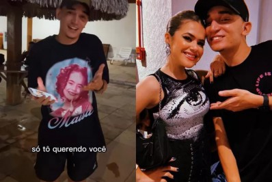 João Gomes usa camiseta estampada com foto de Maísa e dedica música romântica à apresentadora