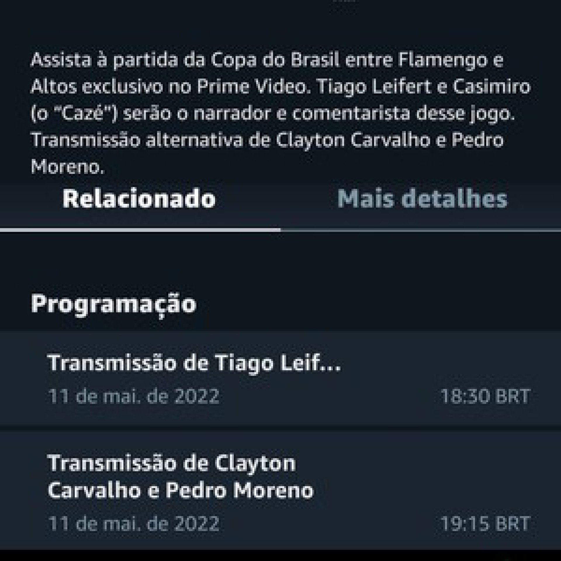 Torcedor do Flamengo terá duas opções de transmissão na partida contra o Altos-PI - Reprodução