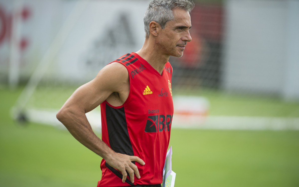 O técnico Paulo Sousa no treino do Flamengo - Alexandre Vidal / Flamengo