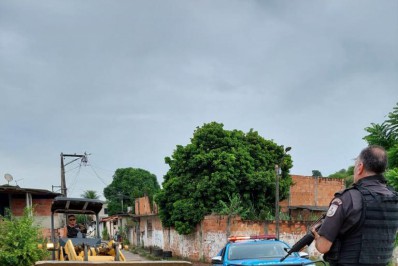 Polícia militar faz operação na comunidade da Lagoa em Magé