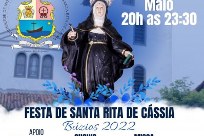 Festa De Santa Rita de Cássia é celebrada neste final de semana em Búzios