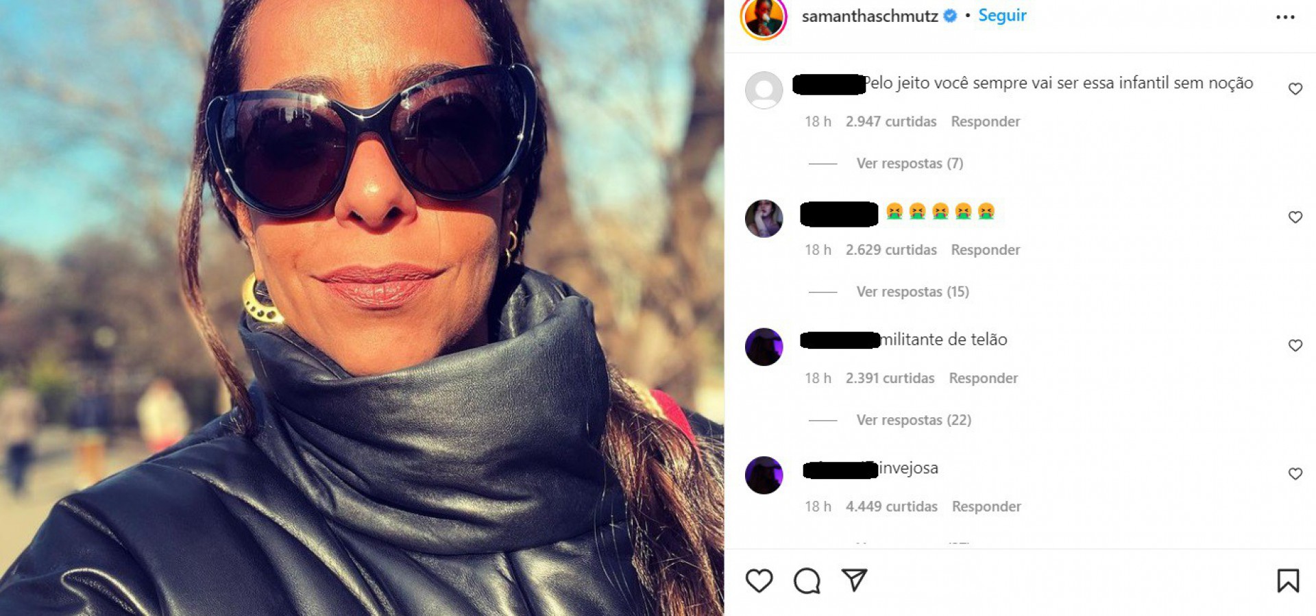 Samantha Schmutz recebe ataques após criticar Juliette Freire - Reprodução Internet