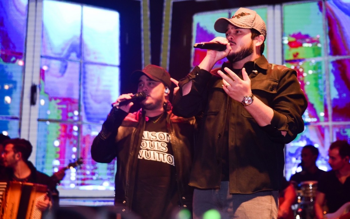 A dupla sertaneja Matheus e Kauan foi uma das atra&ccedil;&otilde;es do evento em S&atilde;o Paulo