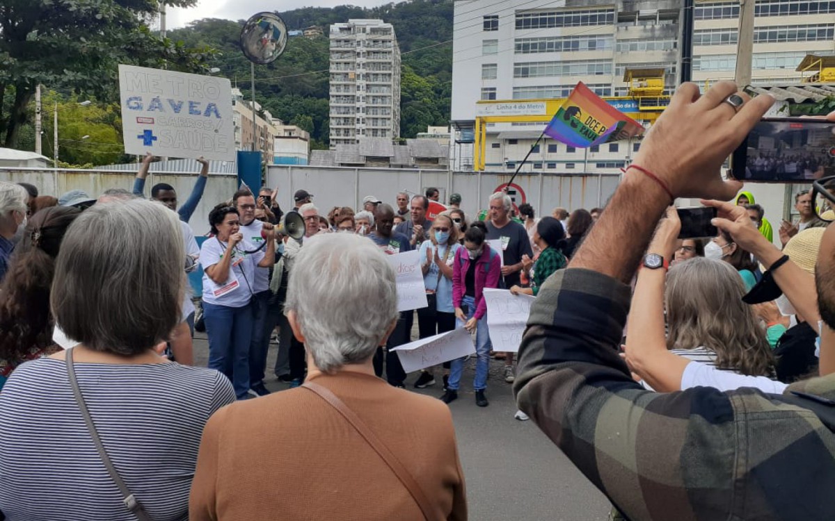 Manifestação aconteceu no entroncamento da Avenida Padre Leonel Franca com a Rua Vice-Governador Rubens Berardo - Divulgação