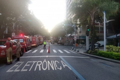 Homem morre durante incêndio em apartamento no Leblon