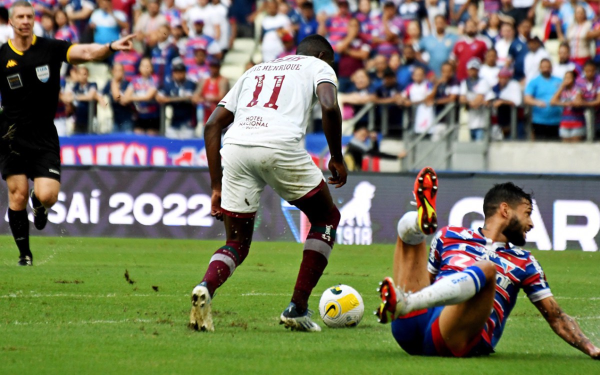 Fortaleza, CE - Brasil - 22/05/2022 - Castel&atilde;o- Luiz Henrique comemorando gol

Campeonato Brasileiro. 7ꠒodada. Jogo Fluminense x Fortaleza.

FOTO DE MAILSON SANTANA/FLUMINENSE FC