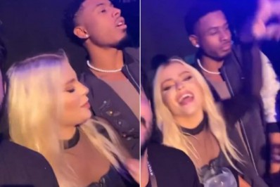 Paulo André curte show de Thiaguinho ao lado de Luísa Sonza