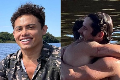 José Loreto e Silvero Pereira tomam banho de rio juntos: 'Desculpa, mundo'