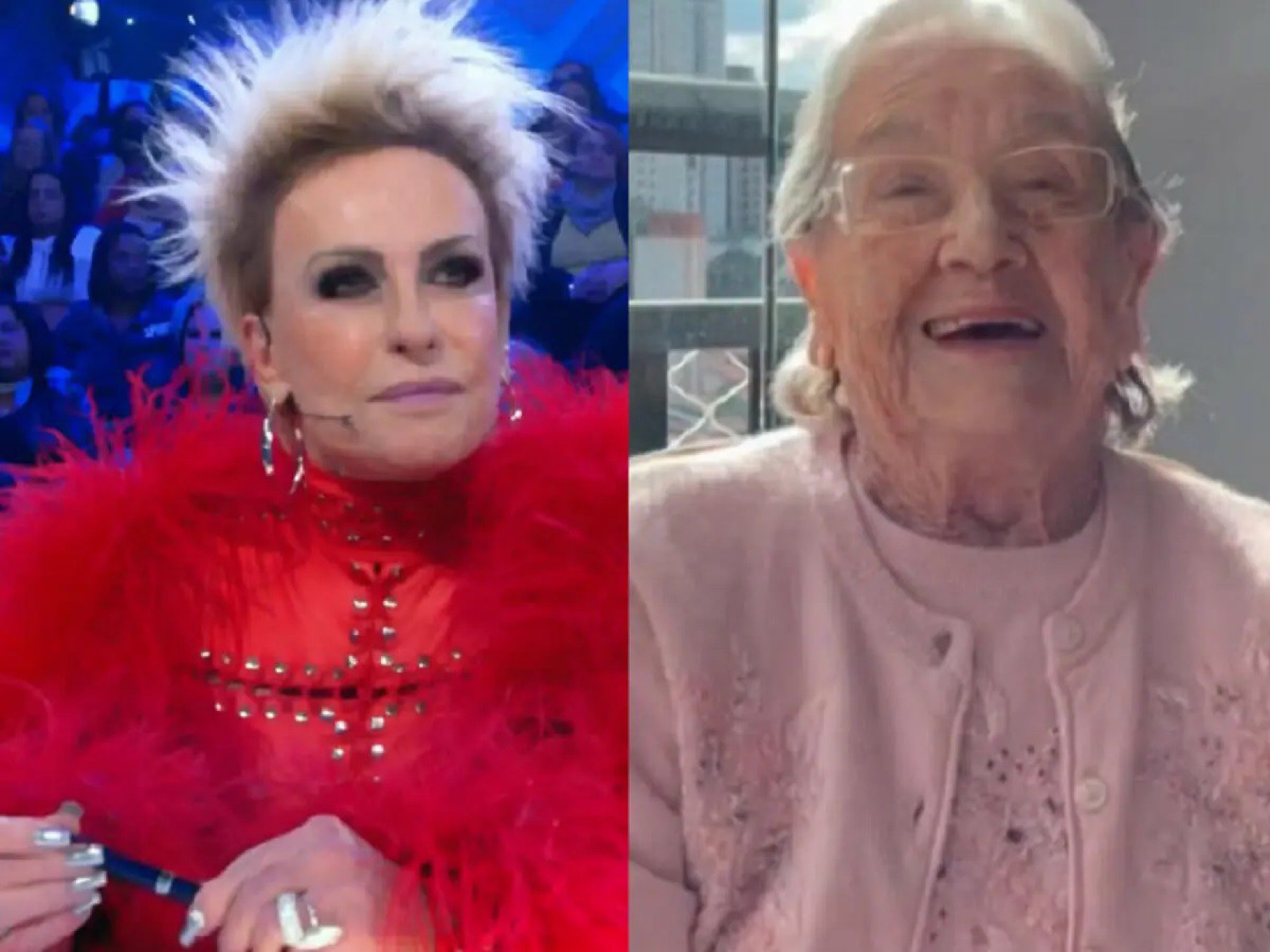 Palmirinha surpreende Ana Maria Braga com recado emocionante durante o programa 'Domingão', comandado por Luciano Huck - Reprodução / TV Globo