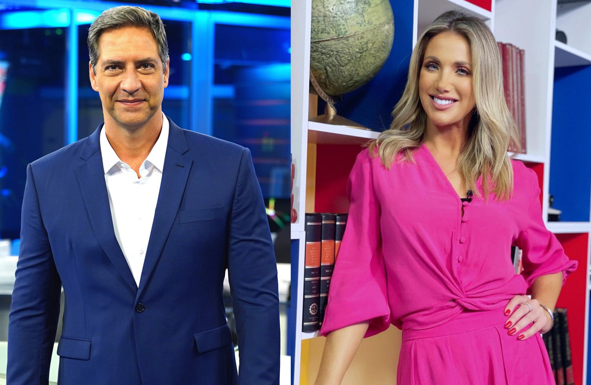 Luís Ernesto Lacombe e Erica Reis assumem a bancada do RedeTV! News - Divulgação