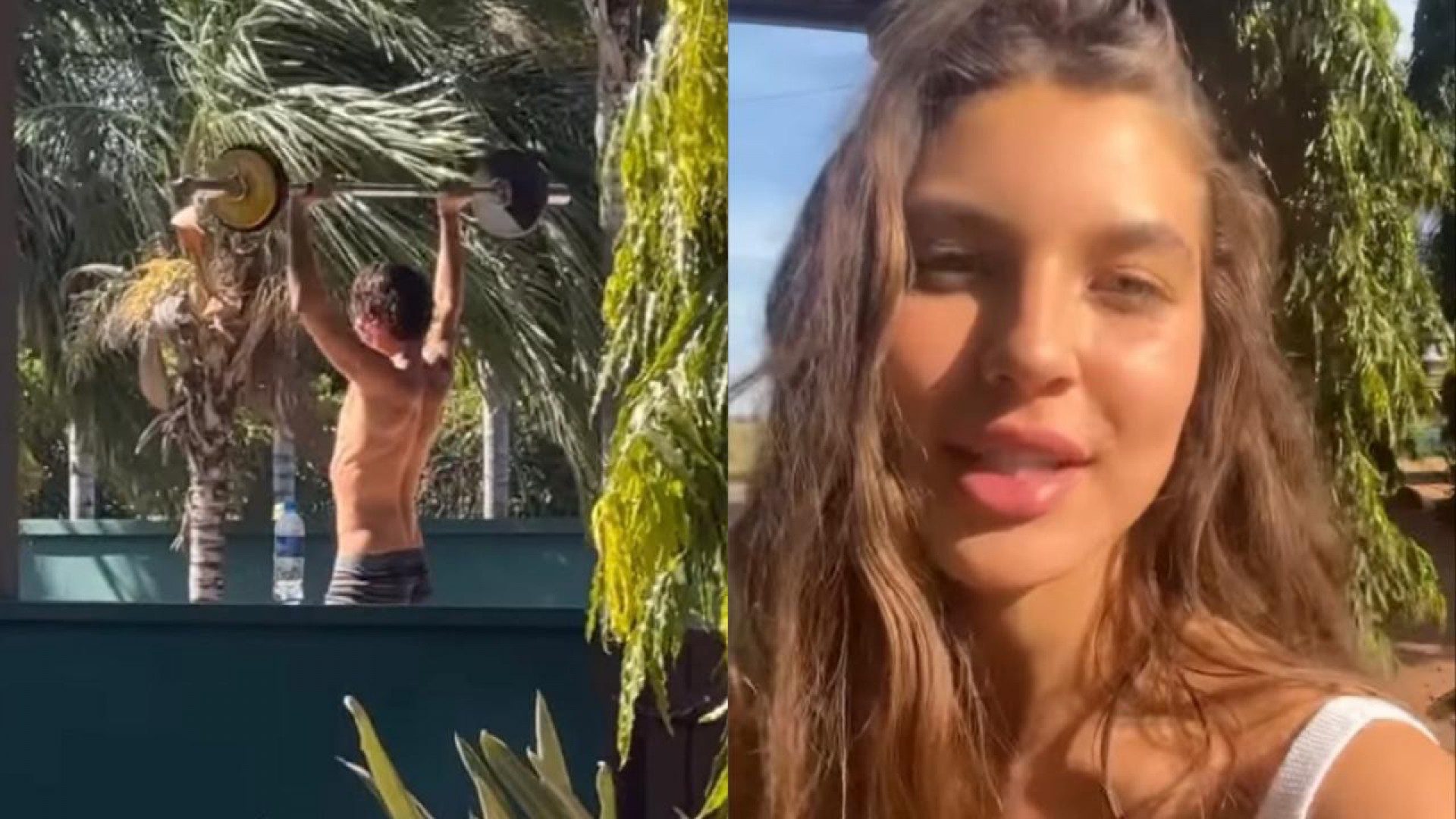 Alanis Guillen compartilhou imagens de Jesuíta Barbosa malhando nos bastidores de Pantanal - Reprodução