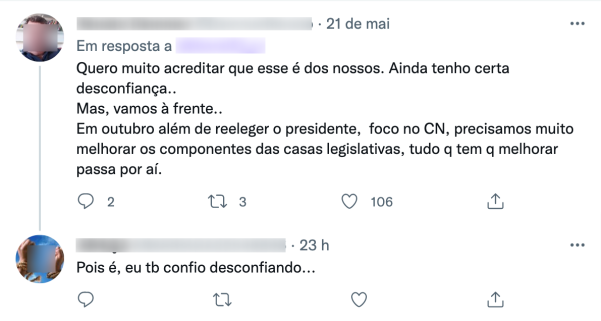  Reprodu&ccedil;&otilde;es de coment&aacute;rios no Twitter capturadas em 25 de maio de 2022 - Reprodu&ccedil;&atilde;o