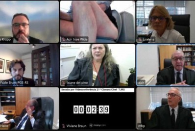 Sessão virtual do Tribunal de Justiça é suspensa após homem aparecer na privada