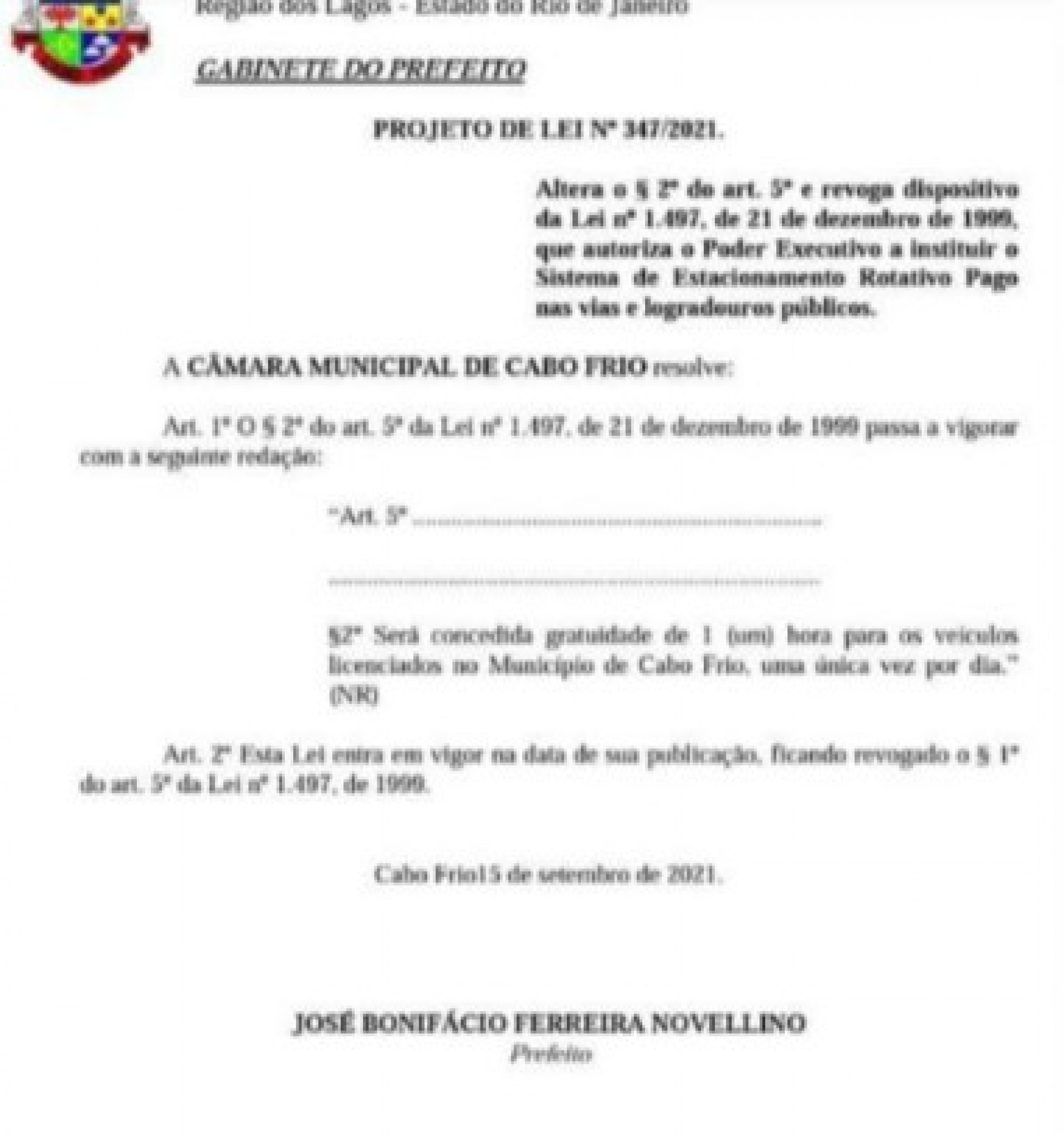 Motoristas com placa de Cabo Frio podem perder gratuidade no estacionamento nas ruas - Sabrina S&aacute; (RC24h)