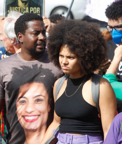 Ato por Justiça pela morte de Genivaldo de Jesus, no Monumento Zumbi dos Palmares, Centro do Rio, na manhã deste sábado (28) - Reginaldo Pimenta / Agência O Dia