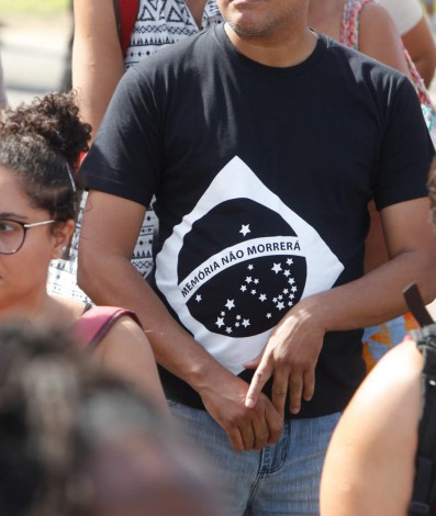 Ato por Justiça pela morte de Genivaldo de Jesus, no Monumento Zumbi dos Palmares, Centro do Rio, na manhã deste sábado (28) - Reginaldo Pimenta / Agência O Dia