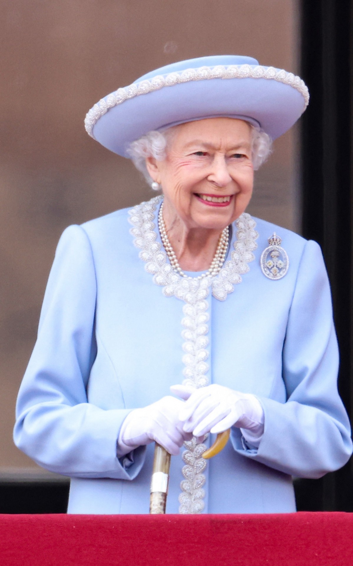 Rainha Elizabeth II da Grã-Bretanha na varanda do Palácio de Buckingham
 - CHRIS JACKSON / POOL / AFP