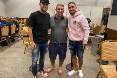 Andreas, do Flamengo, e Rafael, do Botafogo, disputam o Campeonato Brasileiro de Poker, no Rio