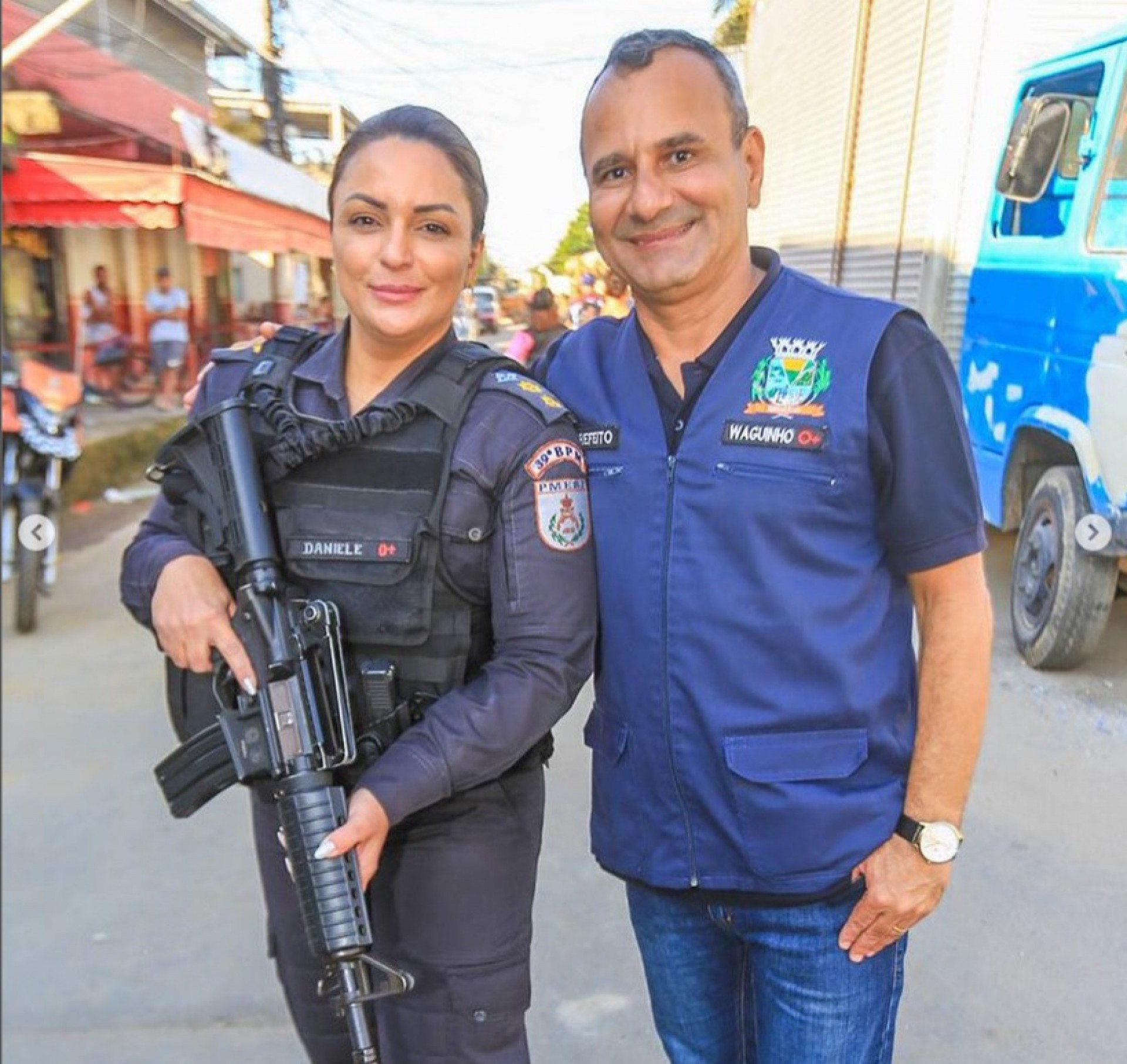 Toda a a&ccedil;&atilde;o teve o acompanhamento da comandante do 39&ordm; BPM, a tenente-coronel PM Daniele Neder e do prefeito Waguinho - Divulga&ccedil;&atilde;o / 39&ordm; BPM