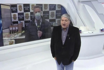 Datena critica desânimo de repórter no 'Brasil Urgente': 'Está na igreja?'