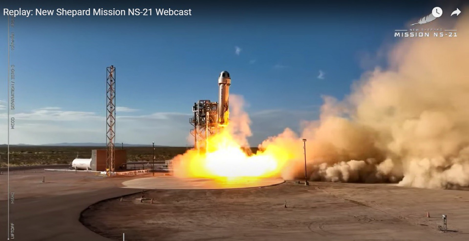 Momento da decolagem - Reprodução/Missions NS-21