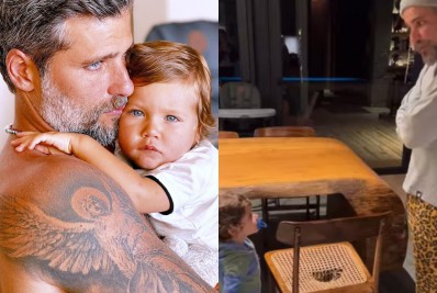 Fofo! Bruno Gagliasso dá bronca no filho e reação encanta a web: 'Não mente'