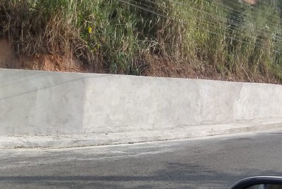 Obra de muro de contenção é concluída no bairro Açude, em Volta Redonda