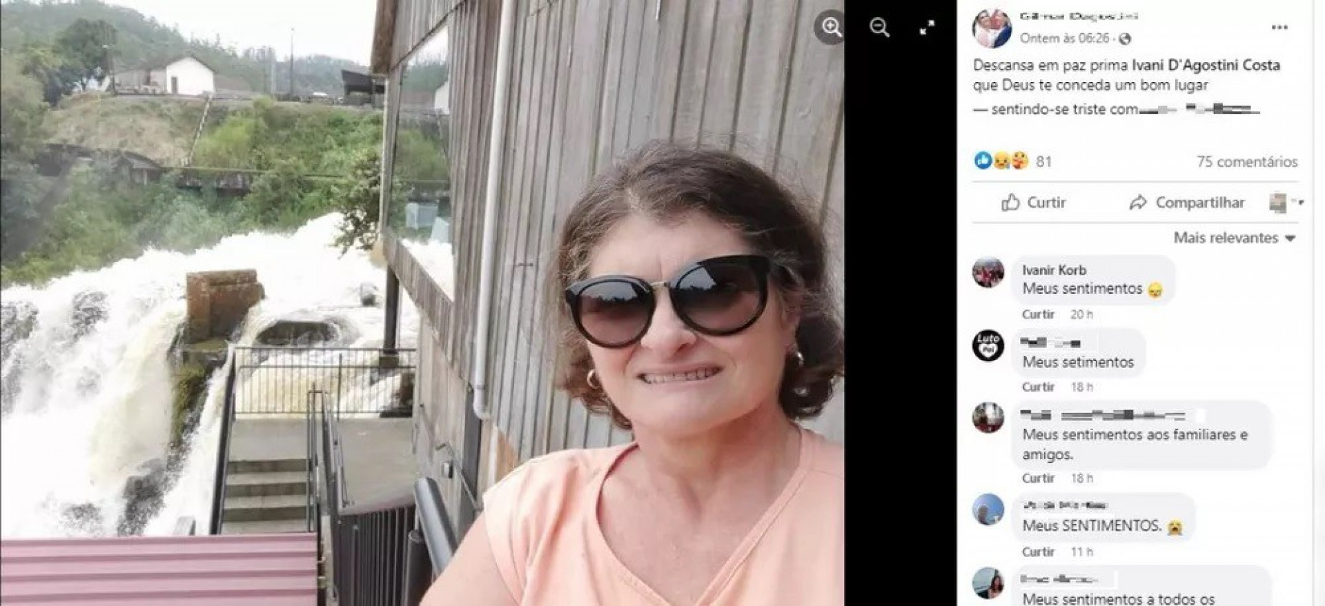 Ivani D'Agostini Costa, mulher que vivia em motorhome, morreu após sofrer uma queda em Santa Catarina - Reprodução/Redes sociais