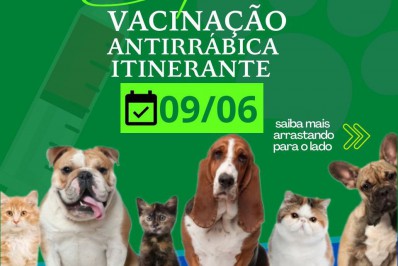 Meriti promove Campanha de Vacinação Antirrábica nesta quinta (9) na Praça Gil