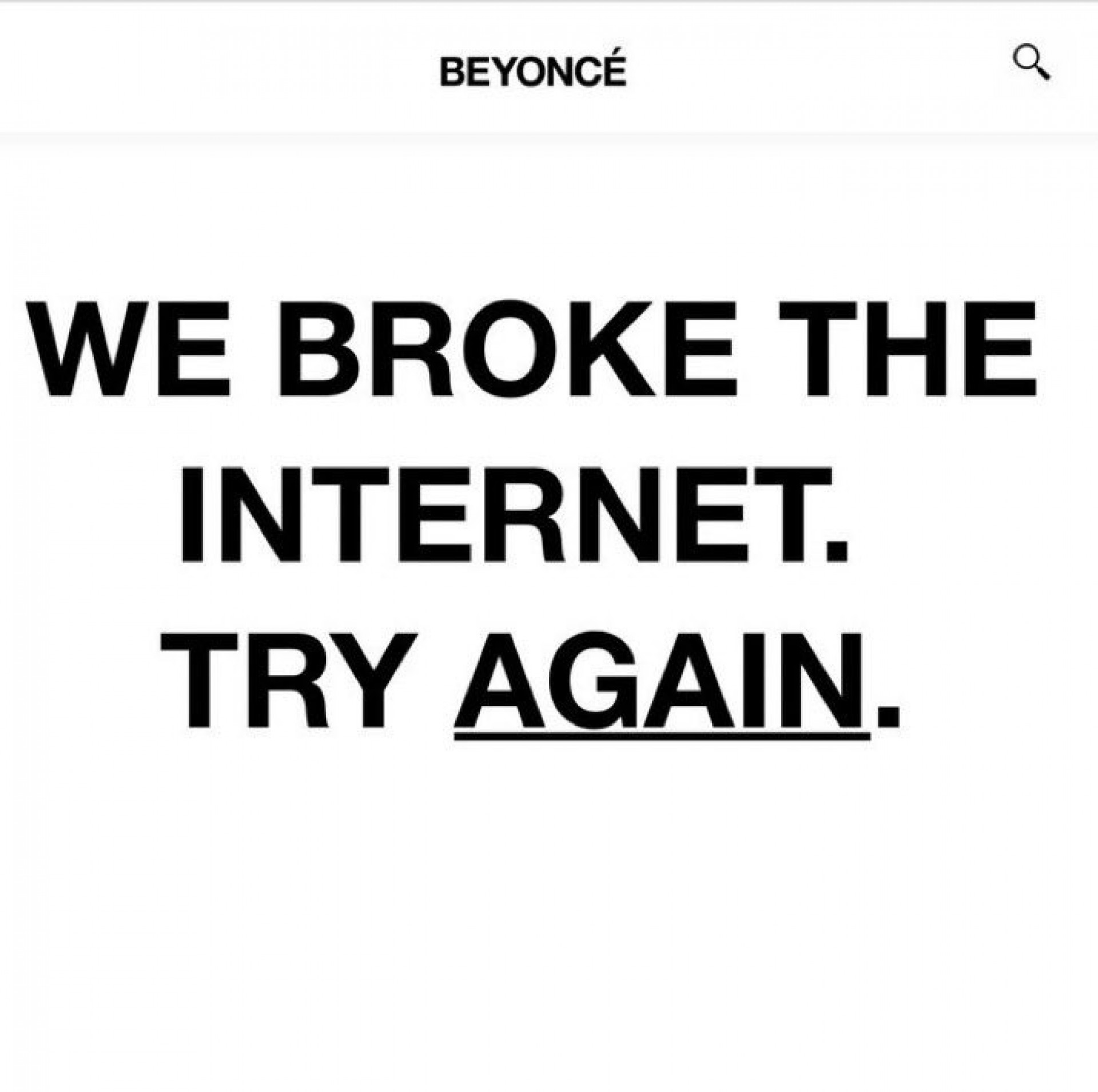 Atualização do site da Beyoncé. - Reprodução