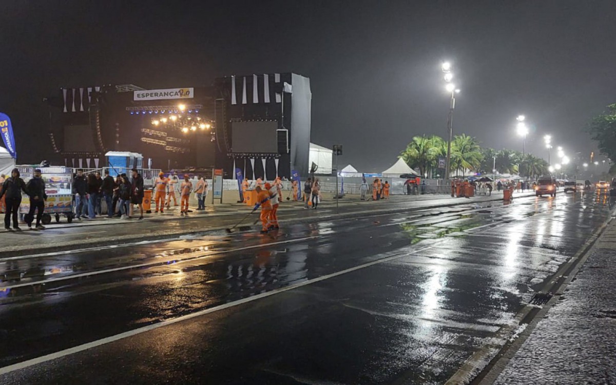 Comlurb recolheu 26,3 toneladas de lixo ap&oacute;s show gospel na Praia de Copacabana