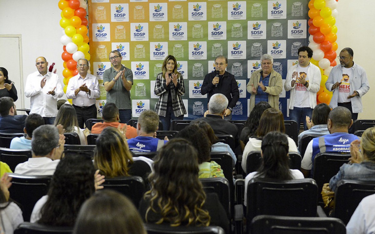 O audit&oacute;rio da Defesa Civil Municipal ficou cheio para o lan&ccedil;amento do programa na sexta-feira (10)