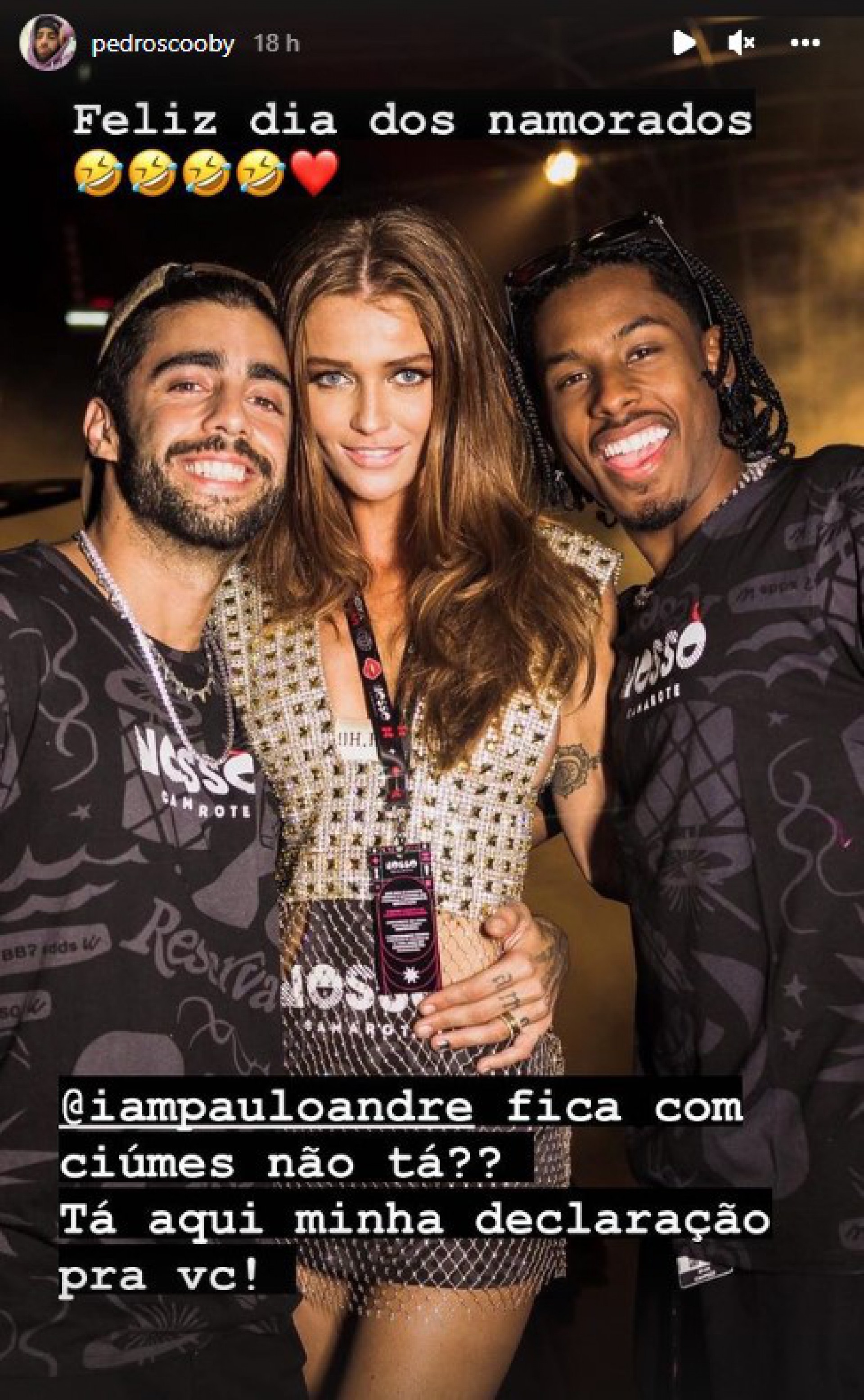 Pedro Scooby, Cintia Dicker e Paulo André - Reprodução/Instagram