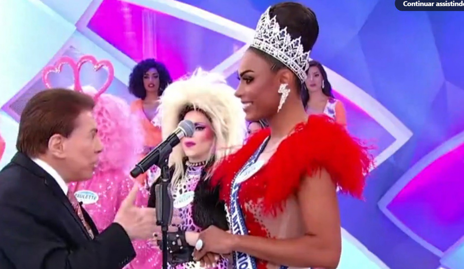 Silvio Santos e Ava Simões - reprodução de vídeo