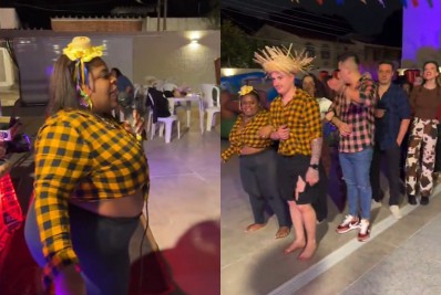 Após eliminação, Jojo Todynho reúne equipe da 'Dança dos Famosos' em festa junina