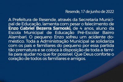 Menino de 4 anos morre ao cair em poço em Resende