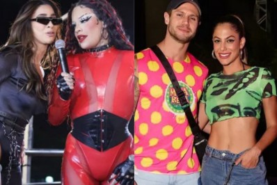 Bianca Andrade, Mari Gonzalez e Jonas Sulzbach curtem show de Gloria Groove