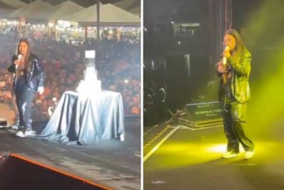 Simone faz primeiro show sozinha e lamenta ausência de Simaria: 'Ruim estar aqui sem ela'
