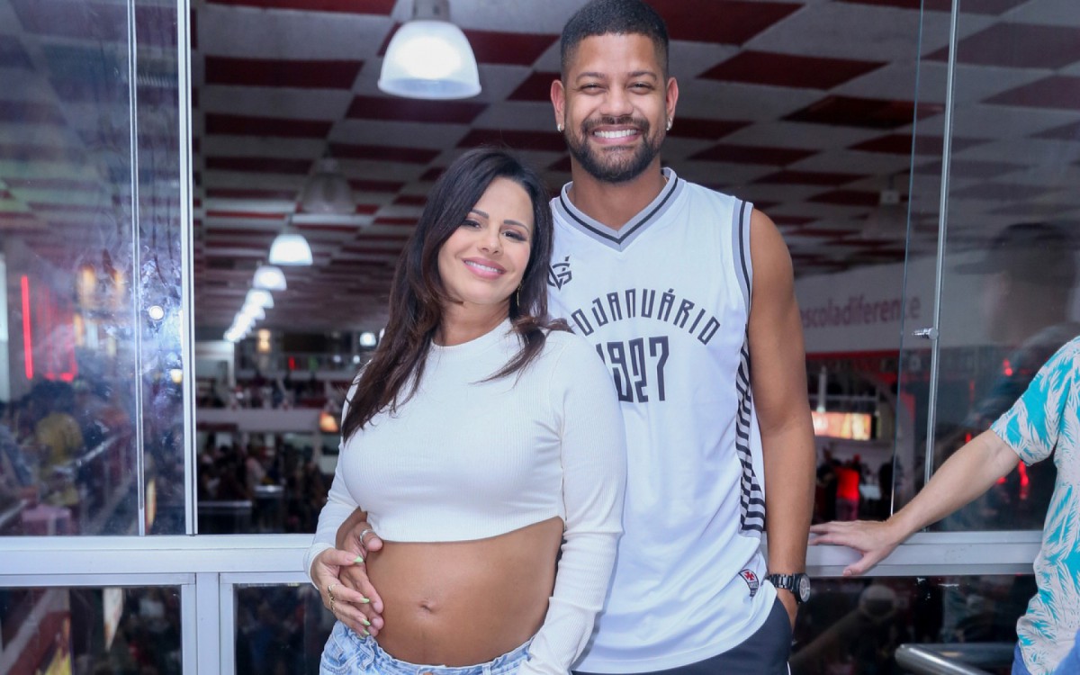 Viviane Ara&uacute;jo e o marido, Guilherme Milit&atilde;o