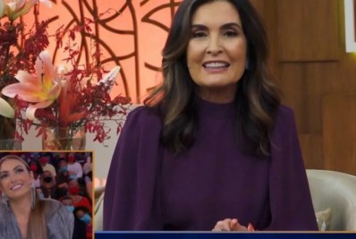Fátima Bernardes manda recado para Patrícia Poeta durante o 'Domingão'