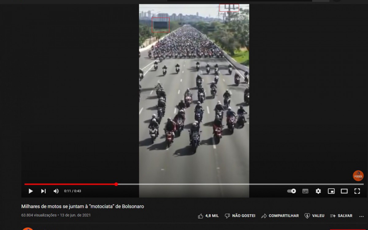 Post antigo com o mesmo v&iacute;deo utilizado na postagem enganosa