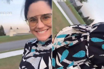 Fernanda Vasconcellos mostra barrigão na reta final da gravidez