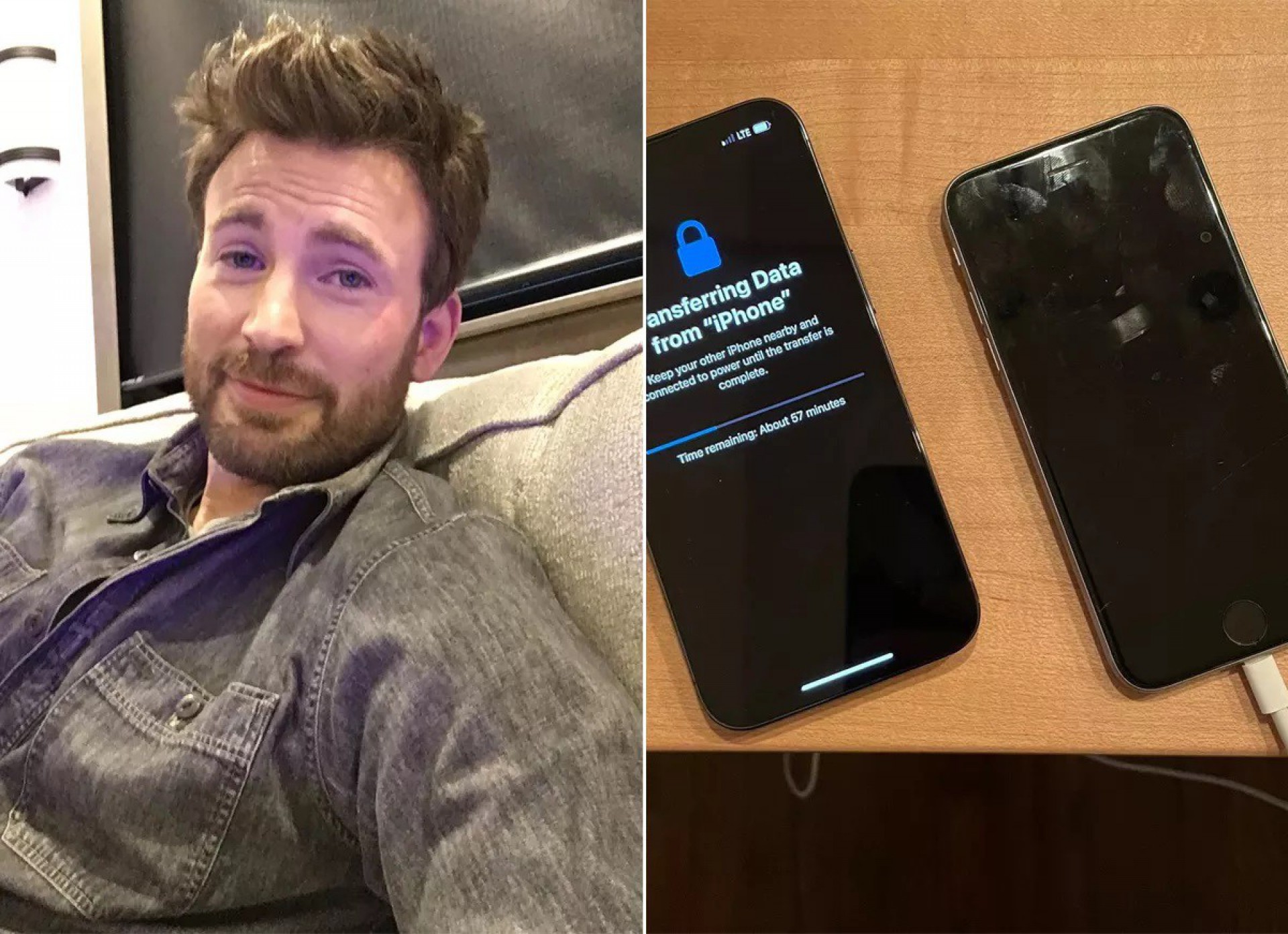 Chris Evans troca de celular depois de anos e fãs reagem - Reprodução / Instagram