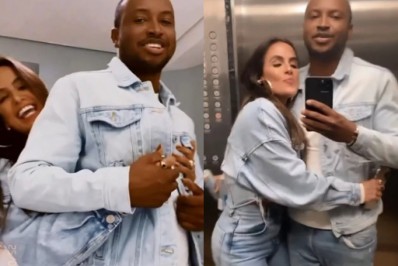 Casalzão! Carol Peixinho e Thiaguinho combinam look para passeio: 'Copiei ela'